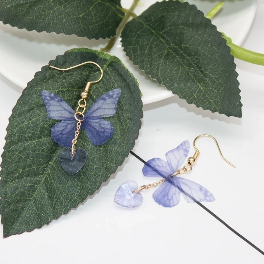 *UNA* Purple Butterfly Fashion Dangle Earrings